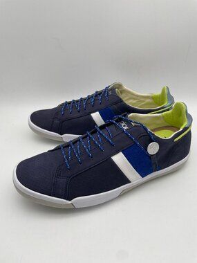 Plae #552050-068 Mulberry Flux Navy Blue Men's Leather Casual Sneakers